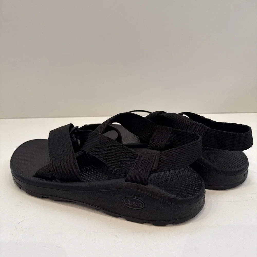 Men's 11 M Chaco Mega Z/Cloud Sandals Solid Black J106635 Hiking Slingback Trail